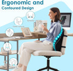 Niceeday Lumbar Support Pillow for Office Chair Car Back Support Pillow, Memory Foam Gaming Chair Desk Chair Back Cushion for Lower Back Pain Relief, Ergonomic Back Rest,Office Home Essentials Full Back 3D-16'*18'*5'
