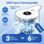 Automatic Liquid Soap Dispenser Touchless,6-Level Adjustable,USB Rechargeable Smart Soap Dispenser,16.9oz/500mL Compatible with Thick Thin Dish/Hand Soap for Bathroom Accessories Kitchen Sink-White White Gel