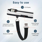 Battery-Free Luggage Scale – No Batteries Needed, Portable Digital Hanging Suitcase Weight Scale for Air Travel & Checked Bags, 110lb/50kg, LCD Display, Compact Travel Accessory Red-Large Handle