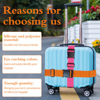 Ikaufen 12 Pack Luggage Straps Suitcase Belts Straps Wide Adjustable Packing Straps Travel Belts Accessories for Business Traveling Packing (Multicolor) 12 Pack Straps