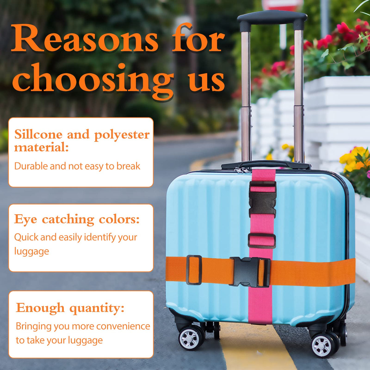 Ikaufen 12 Pack Luggage Straps Suitcase Belts Straps Wide Adjustable Packing Straps Travel Belts Accessories for Business Traveling Packing (Multicolor) 12 Pack Straps