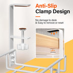 Under Desk Cable Management Tray and Metal Wire Organizer Rack for Standup Desks