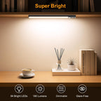 Gritin 14.7inch Under Cabinet Lighting Rechargeable 2 Pack Silver 14.7 inch
