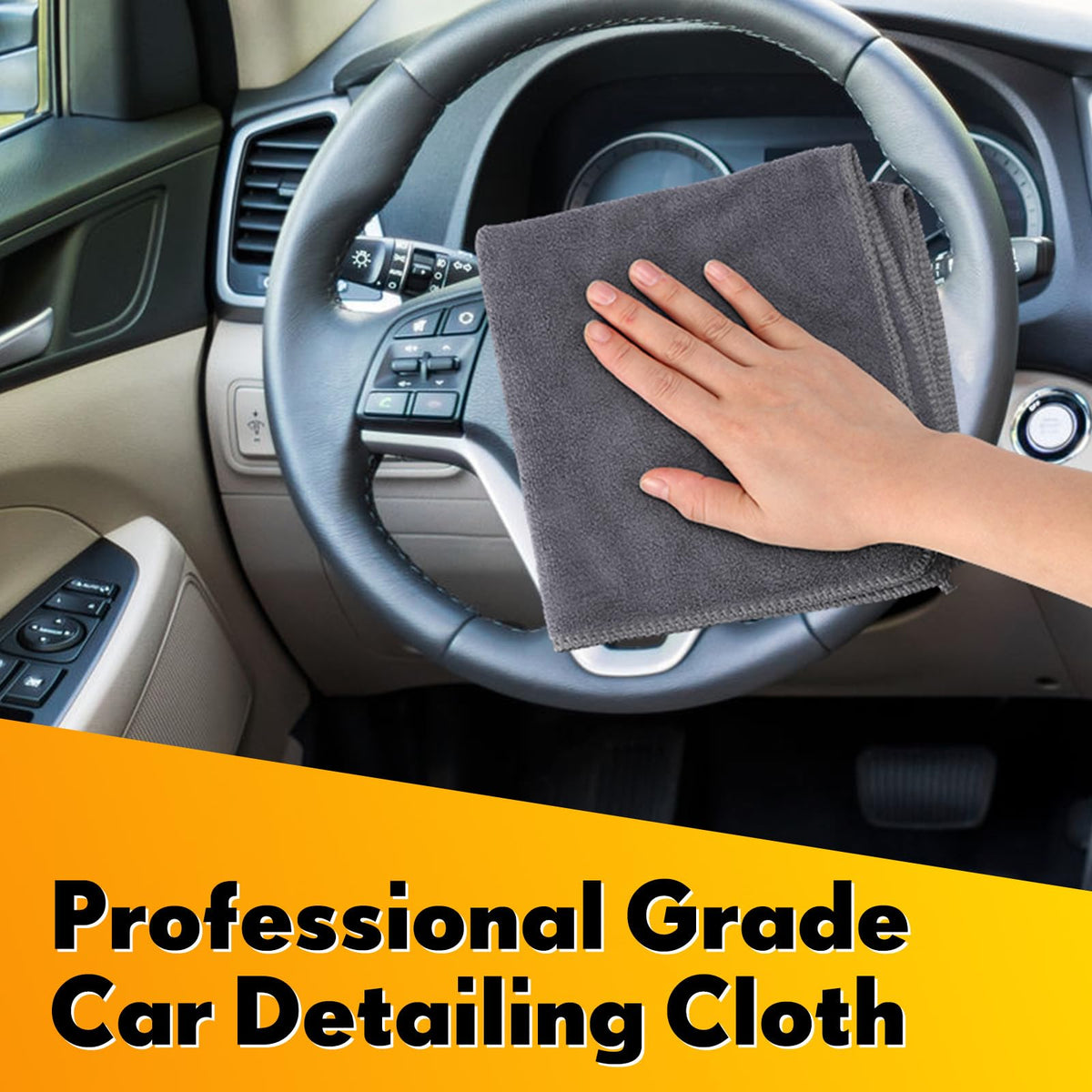 Nuenen Car Microfiber Clean Cloths, Purple, 16 x 16 Inch, 60 Pcs 16 x 16 inches