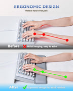 Laborio Computer Keyboard Wrist Rest, Keyboard Riser Stand for Desktop Purple Keyboard Stand With Wrist Rest