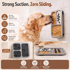 Stainless Steel Lick Mat for Dogs & Cats, Large Non-Slip Slow Feeder Pad with Suction Cups, Chew-Proof Dog Licking Mat for Anxiety Relief, Bathing & Grooming Time 1 Pack