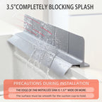 23" Ultra Silicone High Sink Splash Guard, Grey Gray