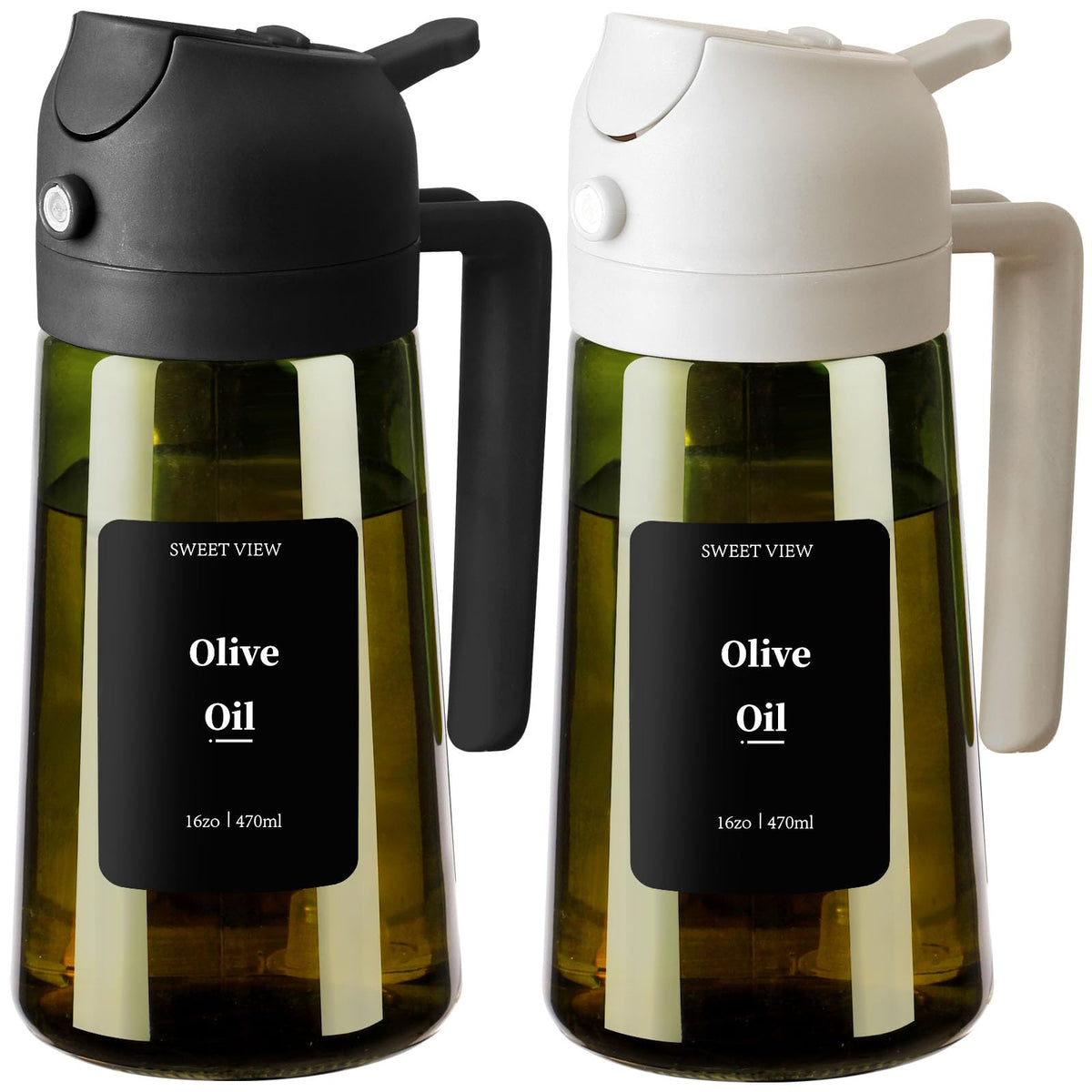 SWEET VIEW 2PCS Olive Oil Dispenser and Sprayer