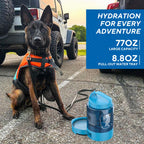 Large Portable Dog Water Bottle with Pull-Out Drinking Bowl