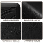 Kitchen Mat Cushioned Anti-Fatigue Comfort Standing Mat Rug for Home,Office Black 1'5" x 2'4" (Rectangular)