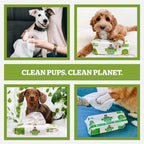 Pogi's Dog Grooming Wipes for Paws & Butt, Fragrance Free, 100 Wipes 100-Count Wipes Unscented