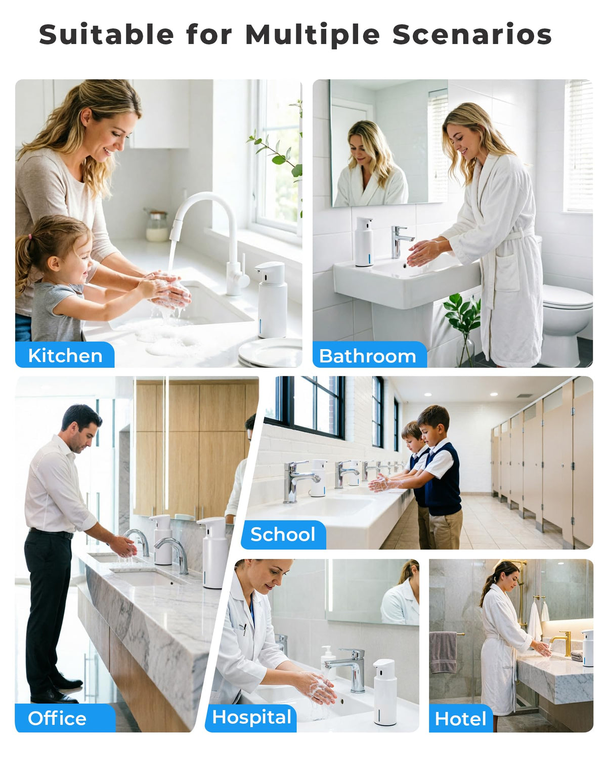 Automatic Liquid Soap Dispenser, Touchless, Rechargeable Stainless Steel