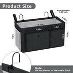 Bedside Caddy Bedside Storage Hanging Organizer for Bunk Dorm Bed Rail New Pink