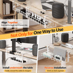 Under Desk Cable Management Tray and Metal Wire Organizer Rack for Standup Desks