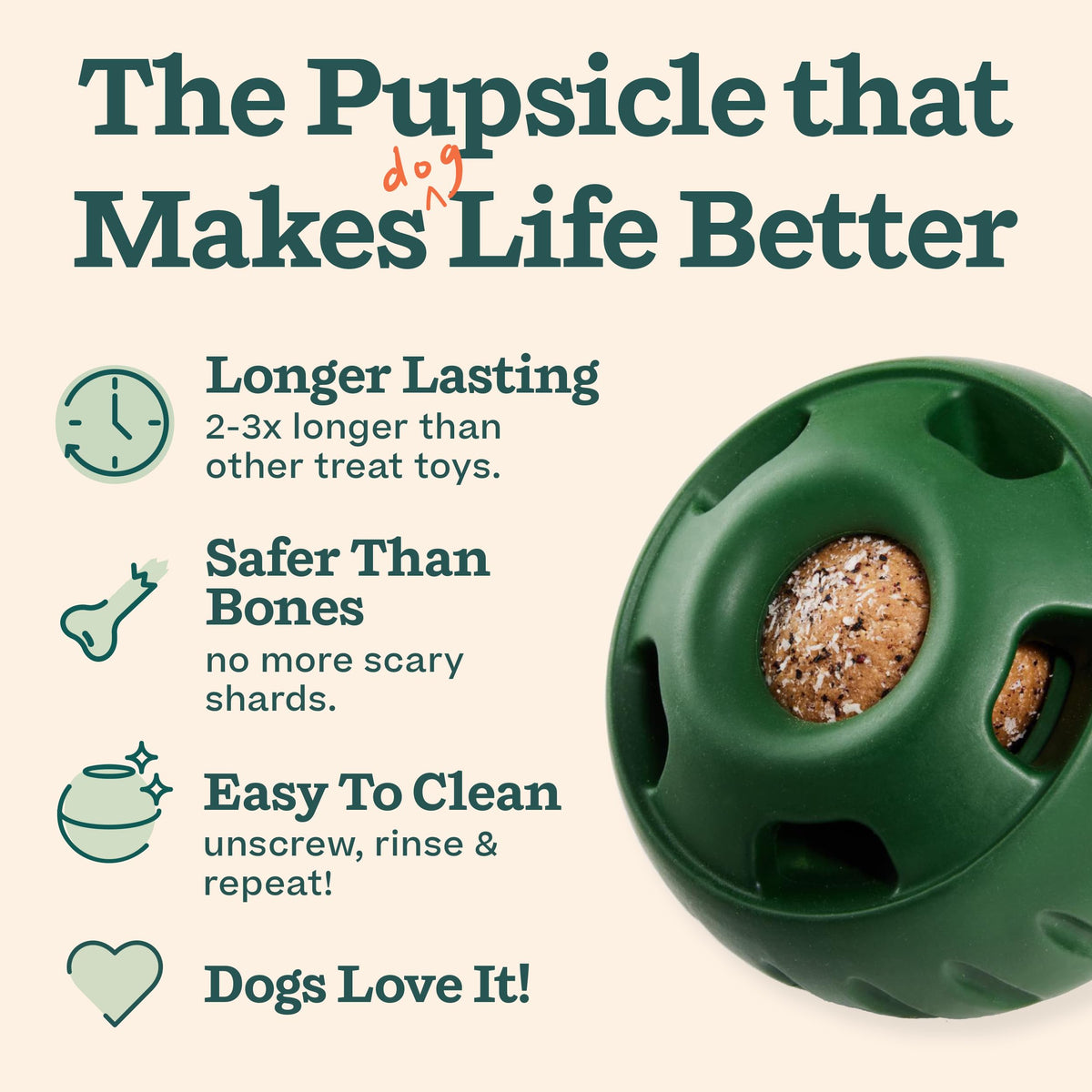 WOOF Starter Pack Dog Treat Toy for Large Dogs 25-75 lbs Large Starter Pack - Chicken