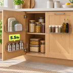 Acrylic Spice Rack Wall Mount, Clear Spice Shelf Storage Holder, 4 Pack