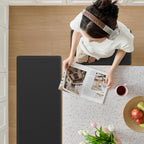 Kitchen Mats for Floor, [2PCS] Anti-Fatigue Kitchen Rugs, Black 2pc: 17" x 29" + 17" x 47"