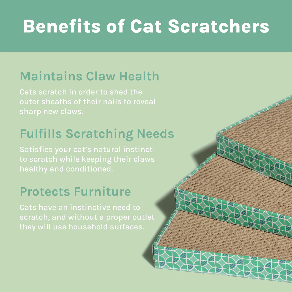 Kitty City Cat Scratcher– 2-Pack Durable Corrugated Cardboard Scratch Pads...