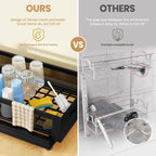 Under Sink Organizer for Kitchen and Bathroom Cabinets Pull Out Storage White 2 Pack 2Tier