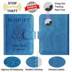 Passport Holder Cover Wallet RFID Blocking, Travel Essentials Pink Passport Covers