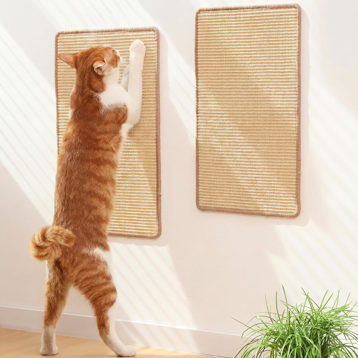 FUKUMARU 2 Packs Cat Scratching Mat, 23.6 x 15.7 Inch Scratcher Pad