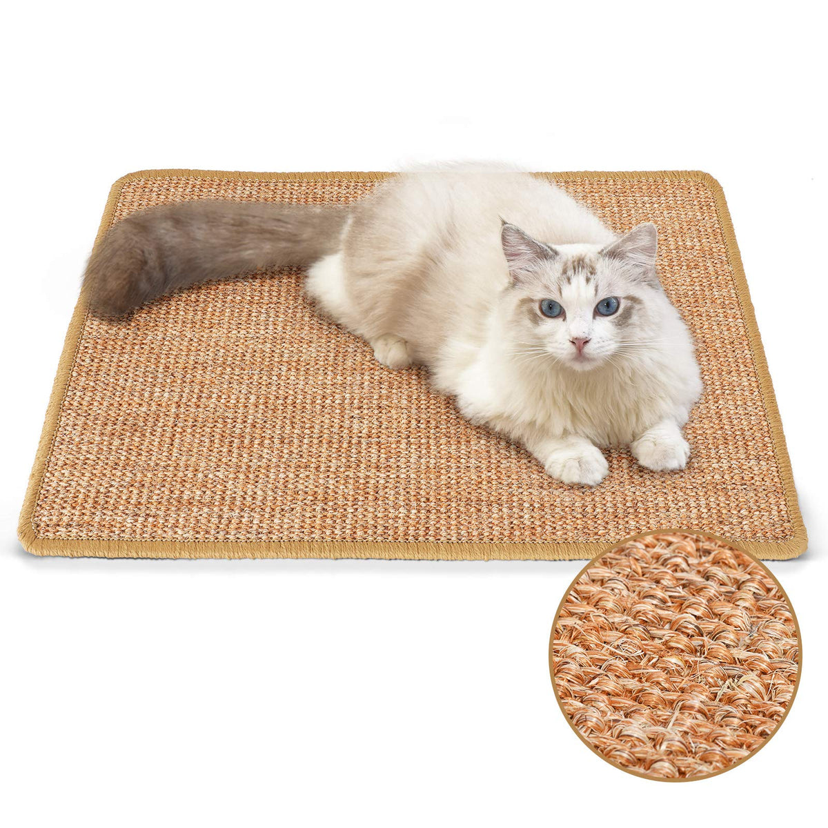 FUKUMARU 2 Packs Cat Scratching Mat, 23.6 x 15.7 Inch Scratcher Pad
