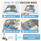 12 Jumbo Vacuum Storage Bags for Blankets & Bedding, Space Saver Bags 12 Jumbo