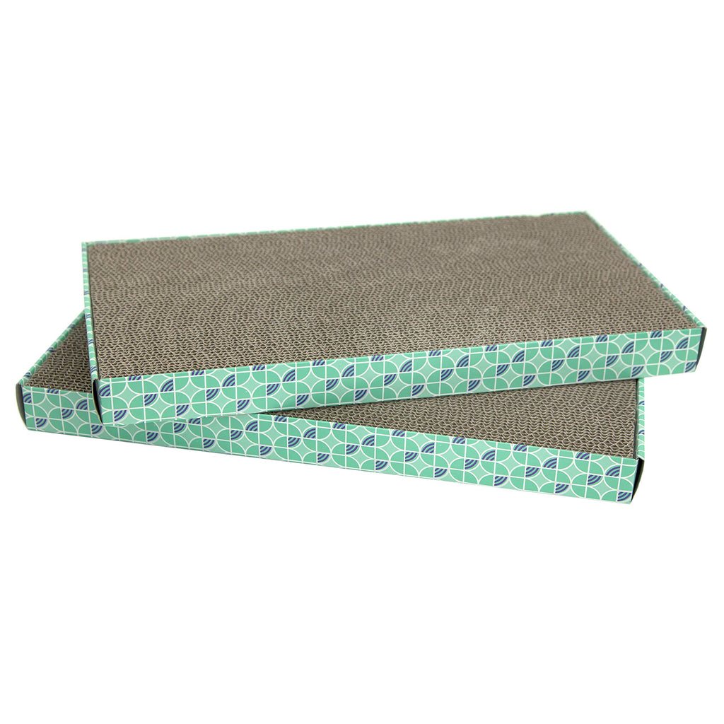 Kitty City Cat Scratcher– 2-Pack Durable Corrugated Cardboard Scratch Pads...
