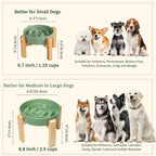 Elevated Slow Feeder Dog Bowl, 6.7" Ceramic Maze Dog Bowl with Stand White 1.5 Cups
