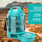 Large Portable Dog Water Bottle with Pull-Out Drinking Bowl