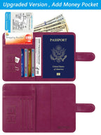 Passport Holder Cover Wallet RFID Blocking, Travel Essentials Pink Passport Covers