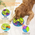 Atdoall Slow Feeder Dog Bowl, 3-Level Interactive Dog Puzzle Feeder Orange