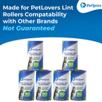 PetLovers Large Lint Roller with 3 Refills – 360 Total Sheets for Tackling Pet Hair, Extra Large Floor and Carpet Roller for Homes with Pets, Perfect for Floors, Furniture, and Loving Pet Owners 4 Pack Floor Roller