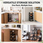 1 Pack 4Tier Pot Pan Organizer Under Cabinet Adjustable Heavy Duty 1