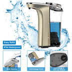 Automatic Soap Dispenser, 17oz Touchless Liquid Dish Soap Dispenser Kitchen Silver