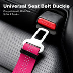 Dog Seat Belt for Car, Car Harness with Locking Aluminum Hook Purple