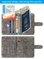 Passport Holder Cover Wallet RFID Blocking, Travel Essentials Pink Passport Covers