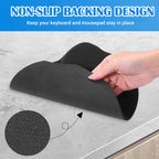 6 Pcs Mouse Pad and Keyboard Wrist Rest, Keyboard and Mouse Pad Set with Wrist Support, Ergonomic Memory Foam Wrist Rest for Computer Keyboard Office, Gaming, Computer, Laptop, Typing Comfort