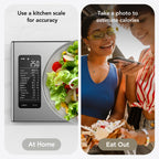 Ultrean Smart Food Kitchen Scale with Nutritional Calculator, APP for Calorie & Macro Tracking, AI Powered, Goal Progress, Digital Calorie Scale for Weight Loss, Stainless Steel, 22lb XX-Large