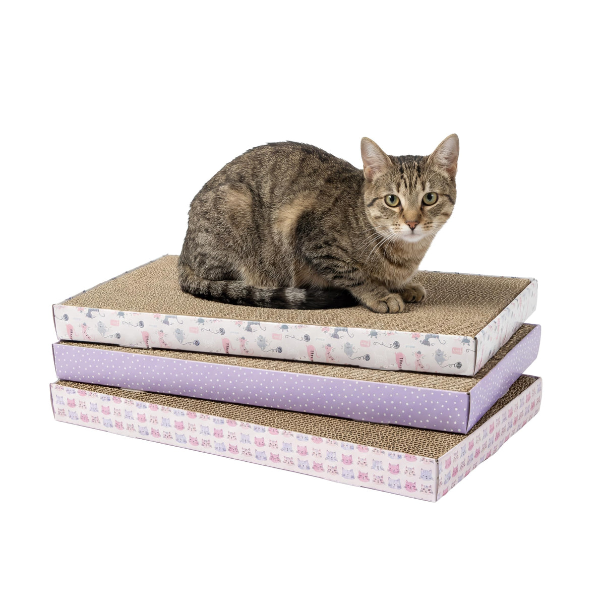Kitty City Cat Scratcher– 2-Pack Durable Corrugated Cardboard Scratch Pads...