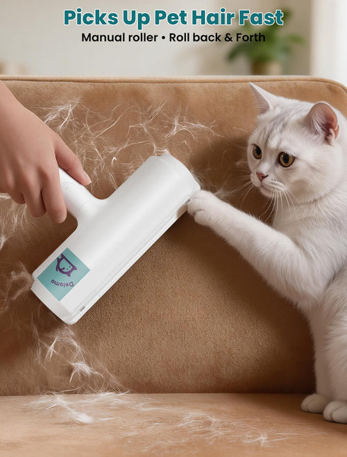 DELOMO Pet Hair Remover Roller, Reusable Lint Roller for Dog and Cat
