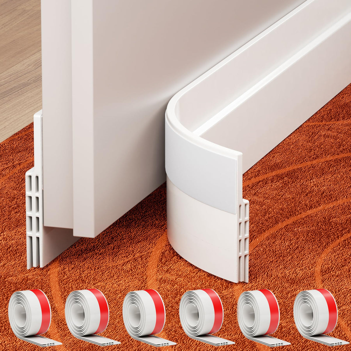 Grotheory 2 Pack Door Draft Stopper, Sweep, Weather Stripping Seal