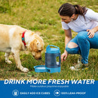Large Portable Dog Water Bottle with Pull-Out Drinking Bowl