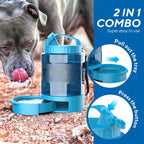 Large Portable Dog Water Bottle with Pull-Out Drinking Bowl