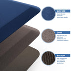Kitchen Mat Cushioned Anti Fatigue Rug Standing and Comfort Floor Mats Chocolate 39"L x 17.3"W x 0.5"Th