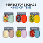 ISSEVE 12Pcs/Set Nesting Silicone Food Storage Containers with Lids Blue