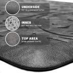 Kitchen Mat Cushioned Anti-Fatigue Comfort Standing Mat Rug for Home,Office Black 1'5" x 2'4" (Rectangular)