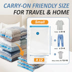 12 Jumbo Vacuum Storage Bags for Blankets & Bedding, Space Saver Bags 12 Jumbo