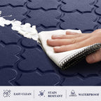 Kitchen Mat 2 PCS Cushioned Anti-Fatigue Floor Mat Standing Mat for Kitchen Stylish Grey 17.3"x29"+17.3"x47"