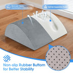 Foot Rest for Under Desk with 3 Heights, Foot Stool, Dark Grey Dark Gray